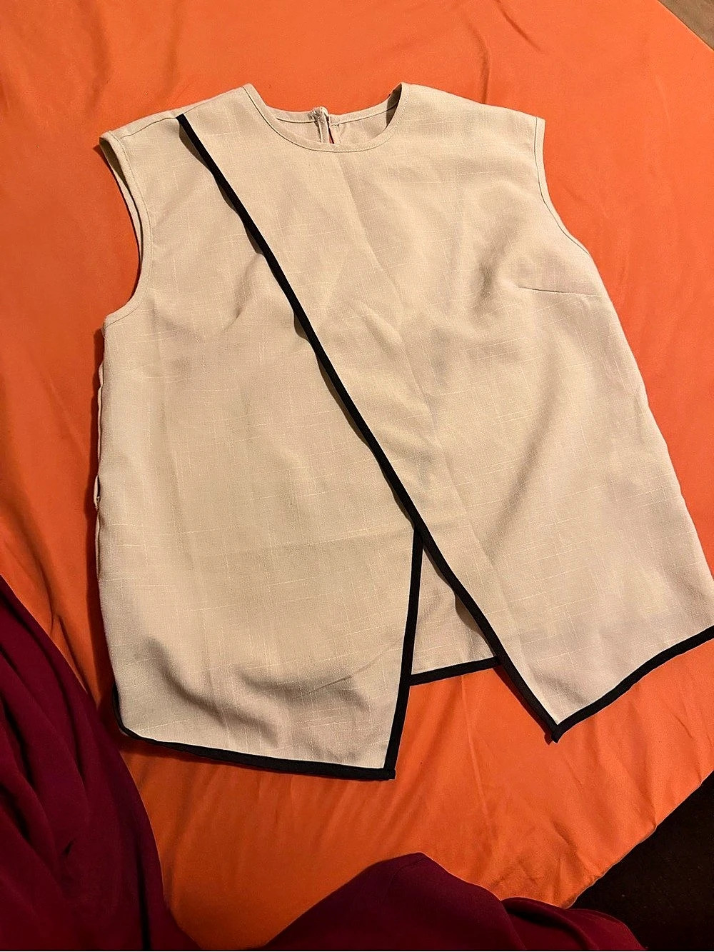 Beige Asymmetrical Blouse Like New
